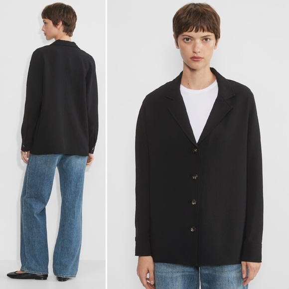 Wilfred Tops - Aritzia Wilfred Freeform Shirt Black Size XXS Blazer Office Classic